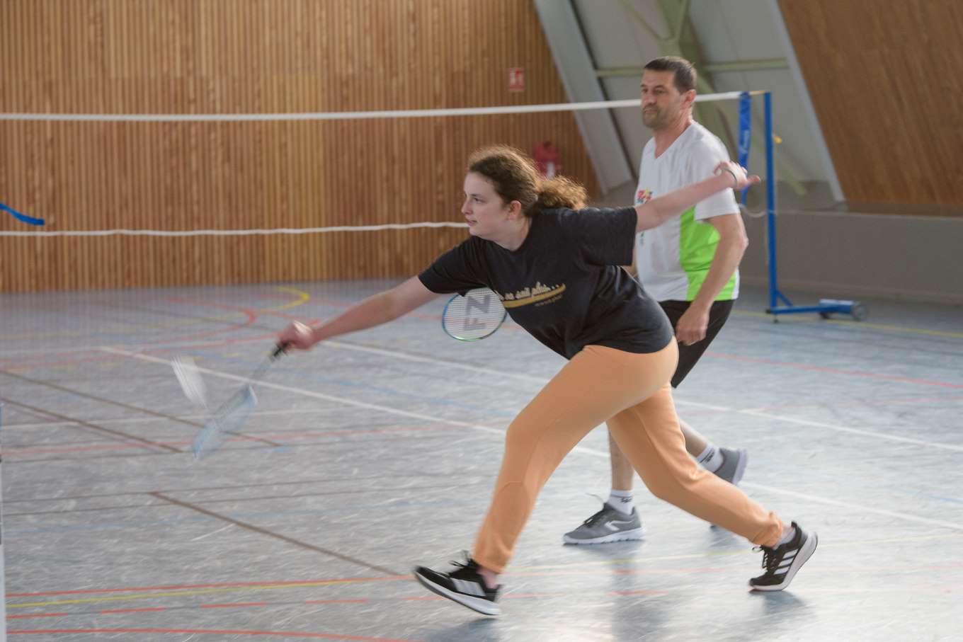 Badminton en double